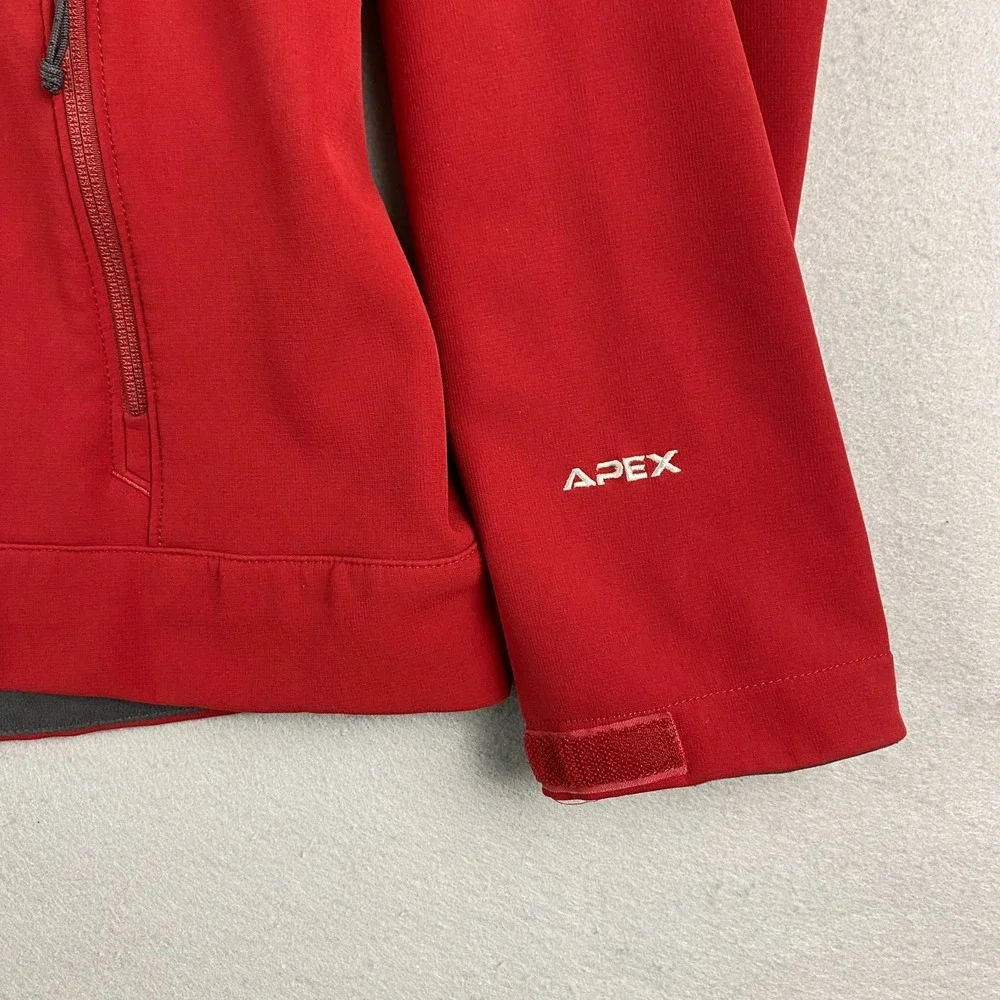 North Face Mens Apex Softshell Jacket XL dark red Ski Snowboard full zip